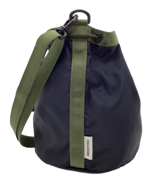 BRIEFING（ブリーフィング）BRIEFING (ブリーフィング) DUAL DRAWSTRING SHOULDERバッグ グリーン×ネイビーの古着・服飾アイテム