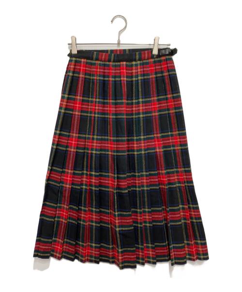 O'NEIL OF DUBLIN（オニールオブダブリン）O'NEIL OF DUBLIN (オニールオブダブリン) タータンチェックラップスカート レッド×ブラック サイズ:不明の古着・服飾アイテム