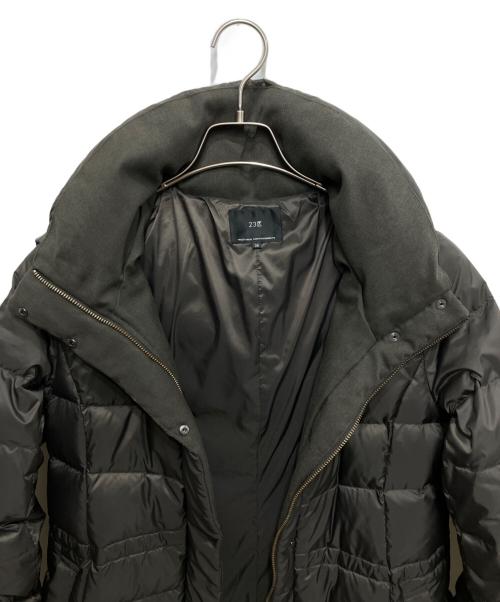23区（ニジュウサンク）23区 (ニジュウサンク) シレータフタロングダウンコート ブラウン サイズ:38の古着・服飾アイテム