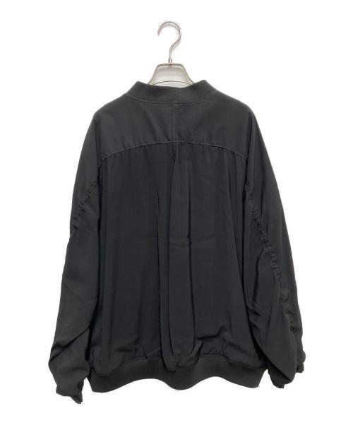 SIMPLICITE（シンプリシテ）SIMPLICITE (シンプリシテ) レーヨンツイルブルゾン ブラック サイズ:Freeの古着・服飾アイテム