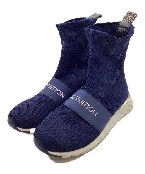 LOUIS VUITTON（ルイ ヴィトン）LOUIS VUITTON (ルイ ヴィトン) アフターゲームライン ソックススニーカー ネイビー サイズ:35の古着・服飾アイテム