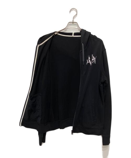 ARMANI EXCHANGE（アルマーニ エクスチェンジ）ARMANI EXCHANGE (アルマーニ エクスチェンジ) ジップパーカー ブラック サイズ:Lの古着・服飾アイテム