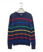 POLO RALPH LAURENポロ・ラルフローレン）の古着「ボーダーニット」｜ネイビー