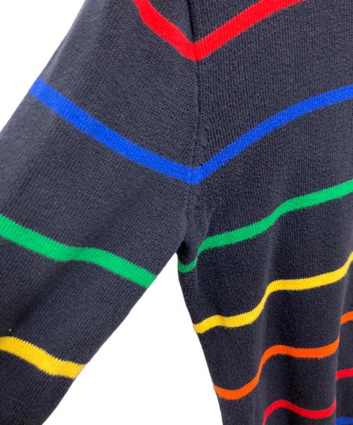 POLO RALPH LAUREN（ポロ・ラルフローレン）POLO RALPH LAUREN (ポロ・ラルフローレン) ボーダーニット ネイビー サイズ:Lの古着・服飾アイテム