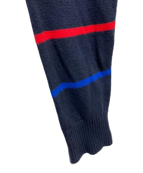 POLO RALPH LAUREN（ポロ・ラルフローレン）POLO RALPH LAUREN (ポロ・ラルフローレン) ボーダーニット ネイビー サイズ:Lの古着・服飾アイテム