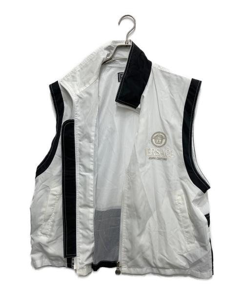 VERSACE JEANS COUTURE（ヴェルサーチ ジーンズクチュール）VERSACE JEANS COUTURE (ヴェルサーチ ジーンズクチュール) ベスト ホワイト×ブラック サイズ:不明の古着・服飾アイテム