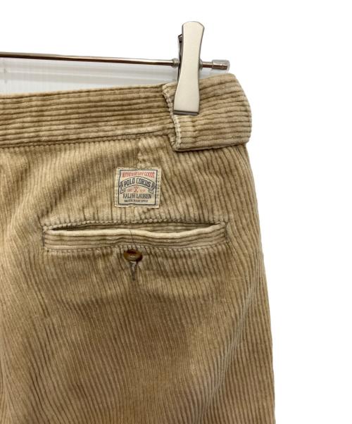 POLO RALPH LAUREN（ポロ・ラルフローレン）POLO RALPH LAUREN (ポロ・ラルフローレン) 2タックコーデュロイパンツ ベージュ サイズ:76cm (W30)の古着・服飾アイテム