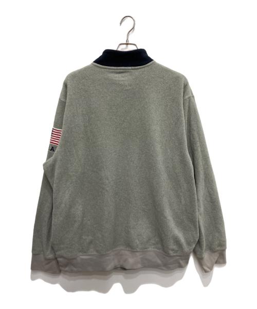POLO RALPH LAUREN（ポロ・ラルフローレン）POLO RALPH LAUREN (ポロ・ラルフローレン) フリースハーフジップスウェット グレー サイズ:XLの古着・服飾アイテム