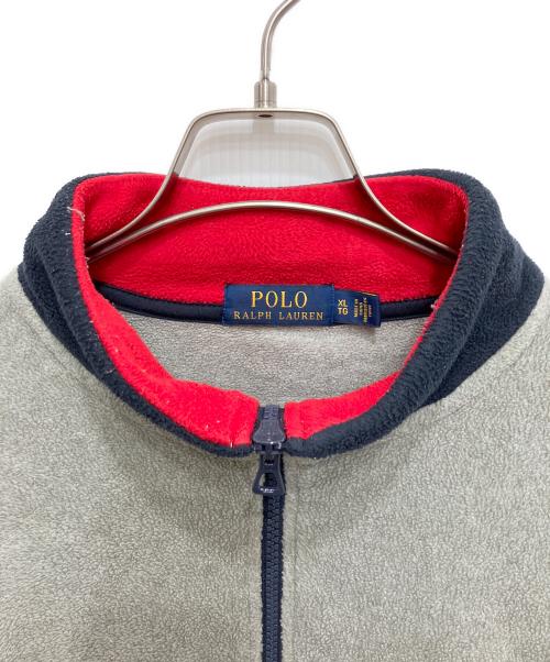POLO RALPH LAUREN（ポロ・ラルフローレン）POLO RALPH LAUREN (ポロ・ラルフローレン) フリースハーフジップスウェット グレー サイズ:XLの古着・服飾アイテム