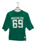 Championチャンピオン）の古着「60'sヴィンテージフットボールTシャツ」｜グリーン
