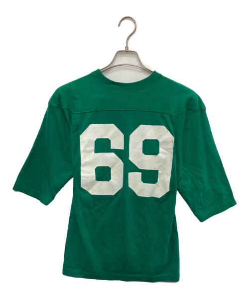 Champion（チャンピオン）Champion (チャンピオン) 60'sヴィンテージフットボールTシャツ グリーン サイズ:Sの古着・服飾アイテム