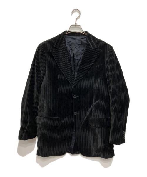 ARMANI COLLEZIONI（アルマーニ コレツィオーニ）ARMANI COLLEZIONI (アルマーニ コレツィオーニ) ベルベットテーラードジャケット ブラック サイズ:50 未使用品の古着・服飾アイテム