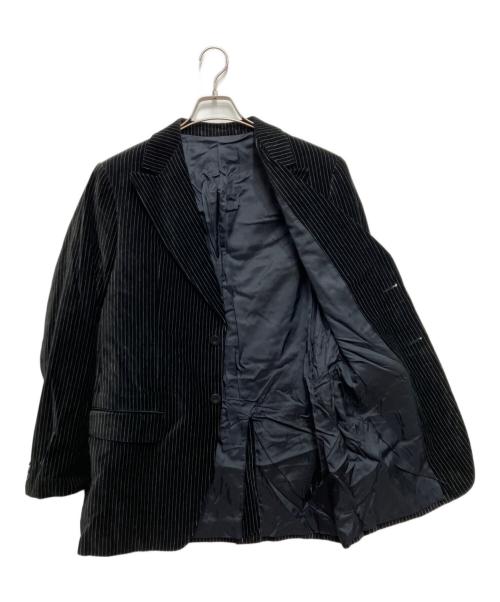 ARMANI COLLEZIONI（アルマーニ コレツィオーニ）ARMANI COLLEZIONI (アルマーニ コレツィオーニ) ベルベットテーラードジャケット ブラック サイズ:50 未使用品の古着・服飾アイテム