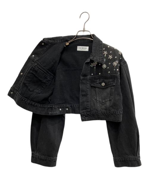 Lily Brown（リリーブラウン）Lily Brown (リリーブラウン) LB CANDY STOCK ビジューデニムジャケット グレー サイズ:freeの古着・服飾アイテム