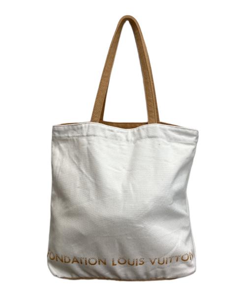 FONDATION LOUIS VUITTON（フォンダシオンルイヴィトン）FONDATION LOUIS VUITTON (フォンダシオンルイヴィトン) キャンバストートバッグ ホワイトの古着・服飾アイテム