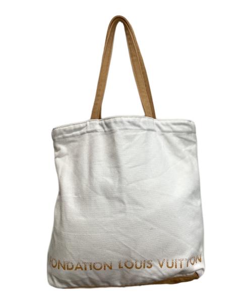FONDATION LOUIS VUITTON（フォンダシオンルイヴィトン）FONDATION LOUIS VUITTON (フォンダシオンルイヴィトン) キャンバストートバッグ ホワイトの古着・服飾アイテム