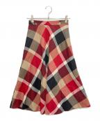 BLUE LABEL CRESTBRIDGEブルーレーベルクレストブリッジ）の古着「クレストブリッジチェックスカート」｜レッド×ブラック