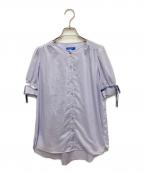 BLUE LABEL CRESTBRIDGEブルーレーベルクレストブリッジ）の古着「パウダリーローンチュニックブラウス」｜ラベンダー