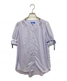 BLUE LABEL CRESTBRIDGE（ブルーレーベルクレストブリッジ）の古着「パウダリーローンチュニックブラウス」｜ラベンダー