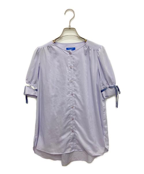 BLUE LABEL CRESTBRIDGE（ブルーレーベルクレストブリッジ）BLUE LABEL CRESTBRIDGE (ブルーレーベルクレストブリッジ) パウダリーローンチュニックブラウス ラベンダー サイズ:36の古着・服飾アイテム