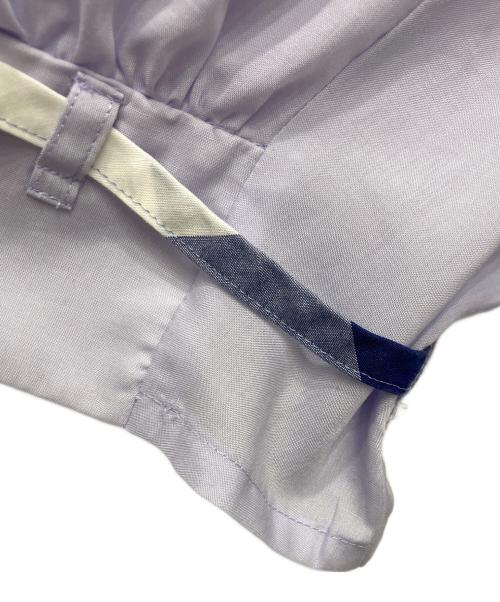 BLUE LABEL CRESTBRIDGE（ブルーレーベルクレストブリッジ）BLUE LABEL CRESTBRIDGE (ブルーレーベルクレストブリッジ) パウダリーローンチュニックブラウス ラベンダー サイズ:36の古着・服飾アイテム
