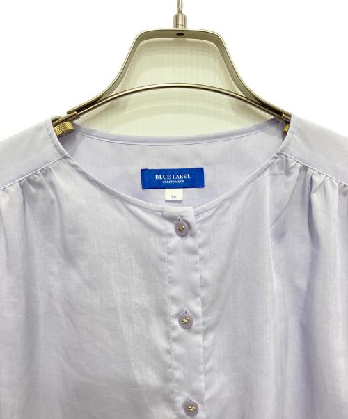 BLUE LABEL CRESTBRIDGE（ブルーレーベルクレストブリッジ）BLUE LABEL CRESTBRIDGE (ブルーレーベルクレストブリッジ) パウダリーローンチュニックブラウス ラベンダー サイズ:36の古着・服飾アイテム