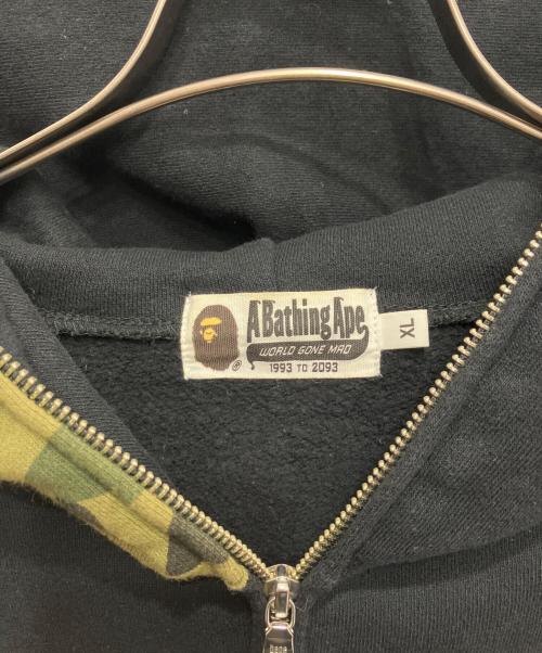 A BATHING APE（アベイシングエイプ）A BATHING APE (アベイシングエイプ) SHARK FULL ZIP HOODIE ブラック サイズ:XLの古着・服飾アイテム