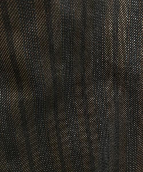 ULTERIOR（アルテリア）ULTERIOR (アルテリア) STRIPE FLANNEL WIDE TROUSER ブラウン サイズ:4の古着・服飾アイテム