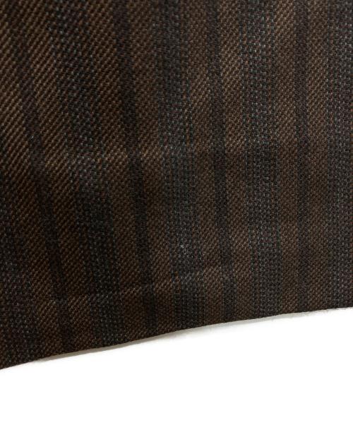 ULTERIOR（アルテリア）ULTERIOR (アルテリア) STRIPE FLANNEL WIDE TROUSER ブラウン サイズ:4の古着・服飾アイテム