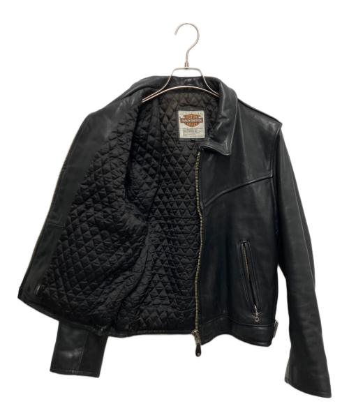 HARLEY-DAVIDSON（ハーレーダビッドソン）HARLEY-DAVIDSON (ハーレーダビッドソン) レザージャケット ブラック サイズ:Mの古着・服飾アイテム