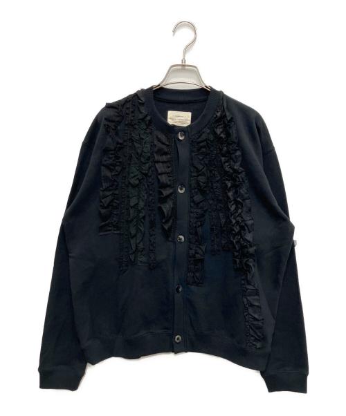 BEAMS BOY（ビームスボーイ）BEAMS BOY (ビームスボーイ) TORI-TO (トリト) 別注 タテフリル カーディガン ブラック サイズ:Mの古着・服飾アイテム