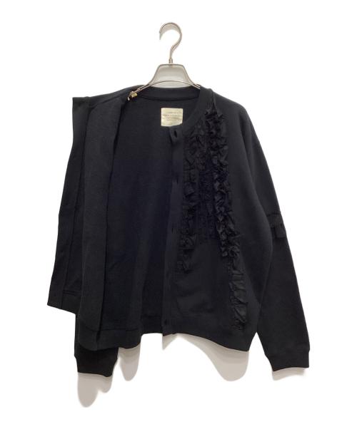BEAMS BOY（ビームスボーイ）BEAMS BOY (ビームスボーイ) TORI-TO (トリト) 別注 タテフリル カーディガン ブラック サイズ:Mの古着・服飾アイテム