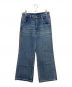 Spick and Spanスピック＆スパン）の古着「5 1/2 フレアラインスタッズデニムパンツ」｜ブルー