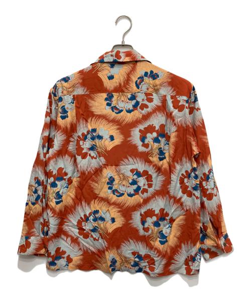 Sun Surf（サンサーフ）Sun Surf (サンサーフ) 長袖アロハシャツ オレンジ サイズ:Mの古着・服飾アイテム