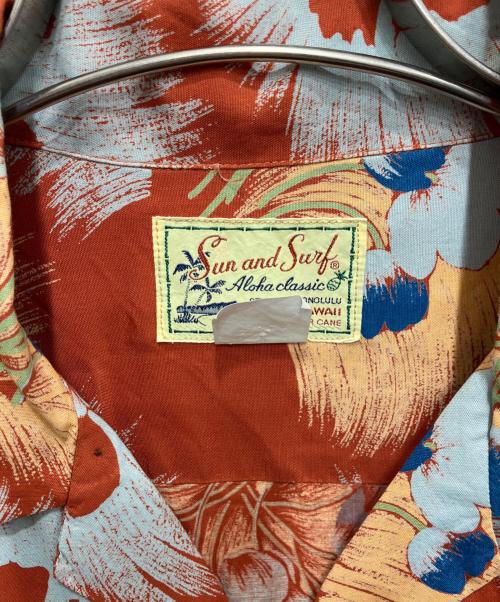 Sun Surf（サンサーフ）Sun Surf (サンサーフ) 長袖アロハシャツ オレンジ サイズ:Mの古着・服飾アイテム