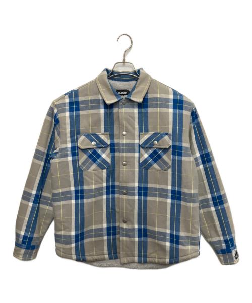 X-LARGE（エクストララージ）X-LARGE (エクストララージ) チェック柄裏ボアジャケット ベージュ×ブルー サイズ:Sの古着・服飾アイテム