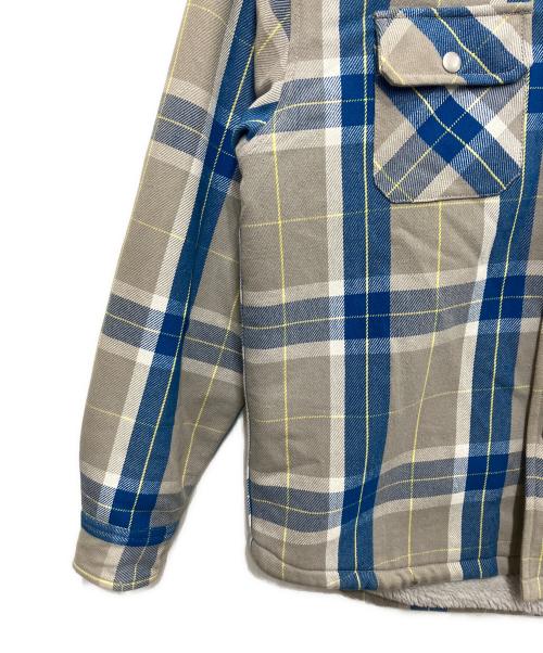 X-LARGE（エクストララージ）X-LARGE (エクストララージ) チェック柄裏ボアジャケット ベージュ×ブルー サイズ:Sの古着・服飾アイテム