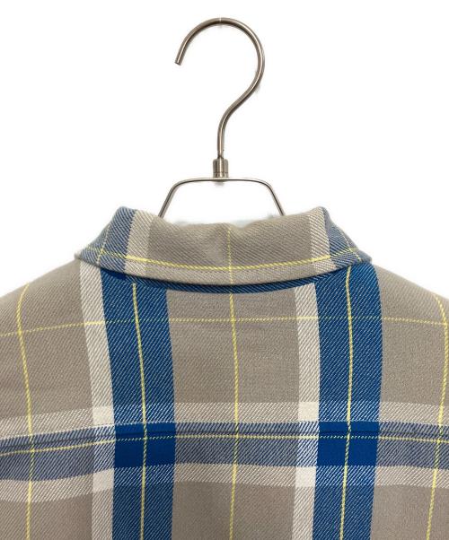 X-LARGE（エクストララージ）X-LARGE (エクストララージ) チェック柄裏ボアジャケット ベージュ×ブルー サイズ:Sの古着・服飾アイテム