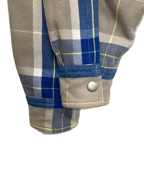 X-LARGE（エクストララージ）X-LARGE (エクストララージ) チェック柄裏ボアジャケット ベージュ×ブルー サイズ:Sの古着・服飾アイテム