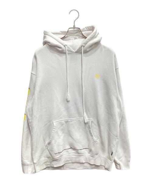 HUF（ハフ）HUF (ハフ) プルオーバーパーカー ホワイト サイズ:Lの古着・服飾アイテム