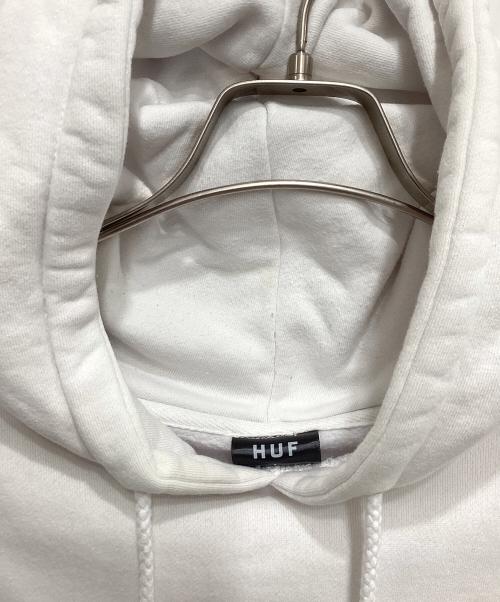 HUF（ハフ）HUF (ハフ) プルオーバーパーカー ホワイト サイズ:Lの古着・服飾アイテム