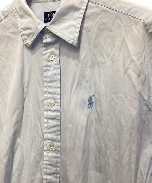 POLO RALPH LAUREN（ポロ・ラルフローレン）POLO RALPH LAUREN (ポロ・ラルフローレン) ポニー刺繍シャツワンピース ブルー サイズ:2の古着・服飾アイテム