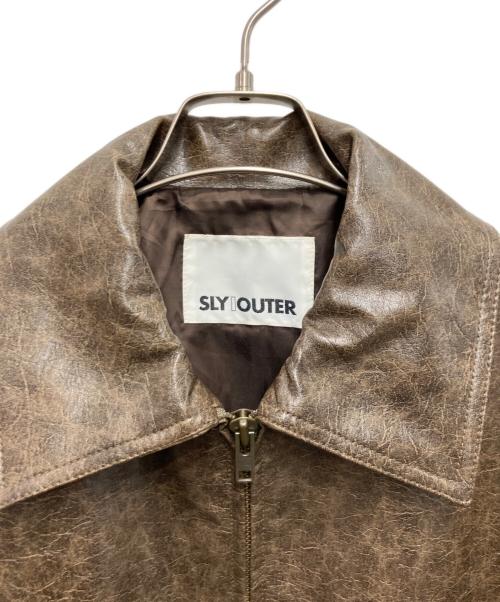 SLY（スライ）SLY (スライ) FAUX LEATHER ZIP UP ブルゾン ブラウン サイズ:freeの古着・服飾アイテム