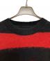 NUMBER (N)INE (ナンバーナイン) MOHAIR WIDE STRIPED KNIT SWEATER ブラック×レッド サイズ:4：8000円