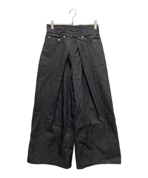 JOHN LAWRENCE SULLIVAN（ジョン ローレンス サリバン）JOHN LAWRENCE SULLIVAN (ジョン ローレンス サリバン) RIGID DENIM WIDE PANTS ブラック サイズ:Mの古着・服飾アイテム