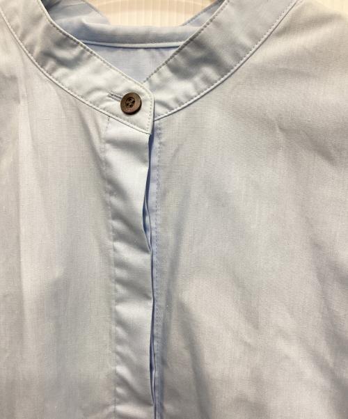 LE PHIL（ル フィル）LE PHIL (ル フィル) ライトタイプライターギャザーブラウス スカイブルー サイズ:Free　　　　の古着・服飾アイテム