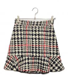 RED VALENTINO（レッドヴァレンティノ）の古着「ツイードミニスカート」｜ホワイト×ブラック