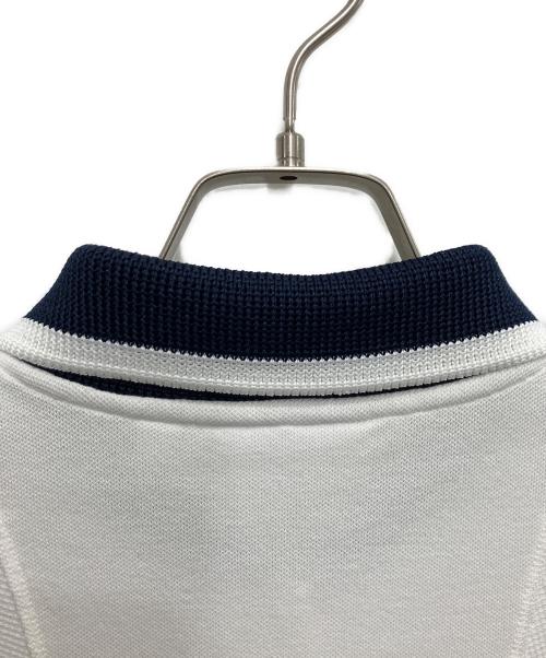 LACOSTE（ラコステ）LACOSTE (ラコステ) ワイドリブニットカラーポロドレス ホワイト サイズ:36の古着・服飾アイテム