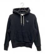 AMI Alexandre Mattiussi×PUMAアミアレクサンドルマテュッシ×プーマ）の古着「ハートロゴ刺繍プルオーバーパーカー」｜ブラック