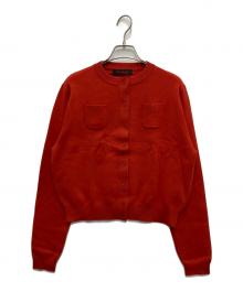 CABAN（キャバン）の古着「コットンカシミヤ クルーネックカーディガン」｜レッド